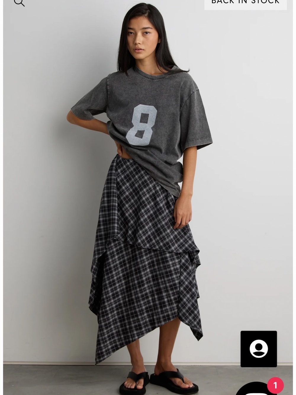 Oak+Fort unbalance skirt. S